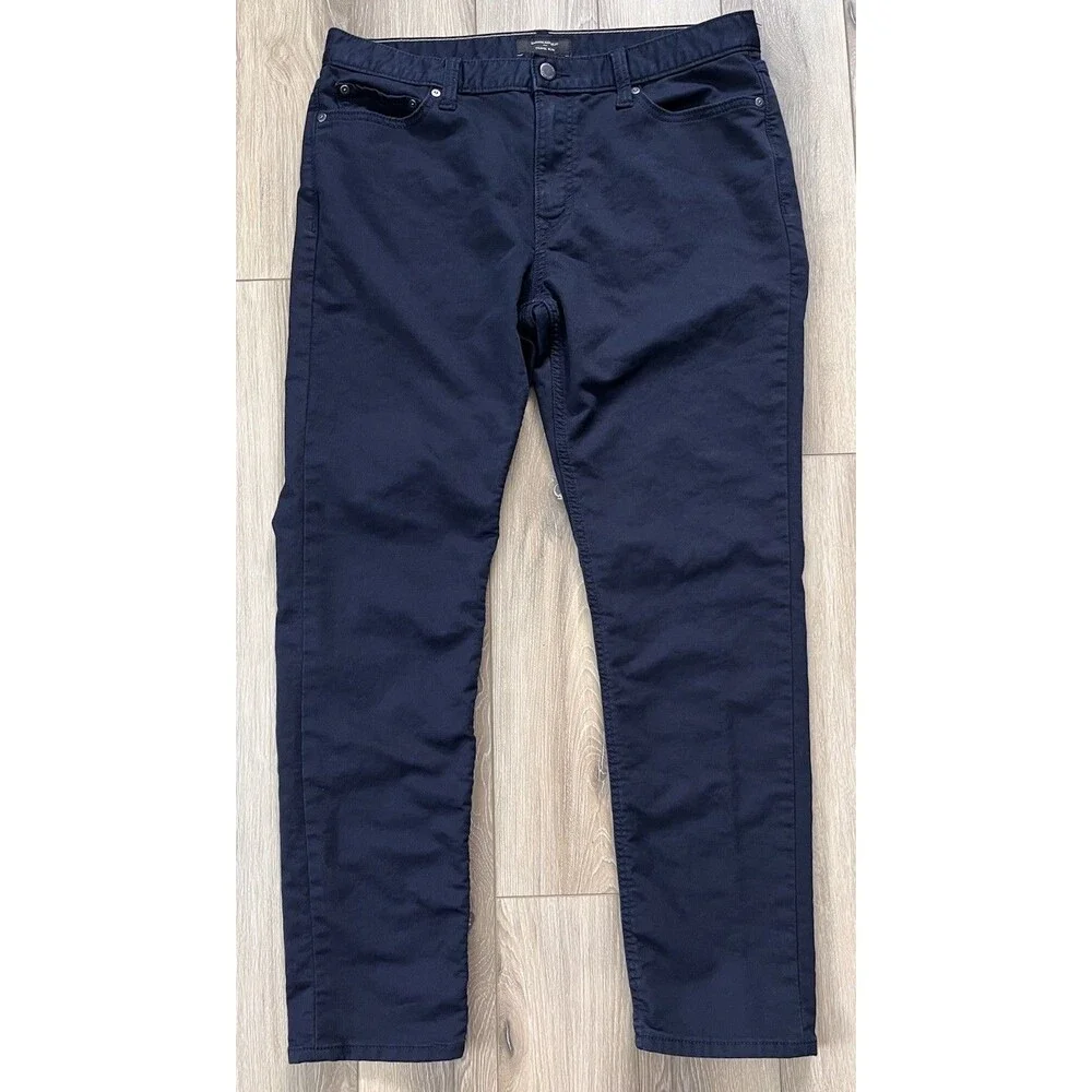 Banana Republic Travel Slim Blue Straight Leg Chino Pants Mens Sz 34x30